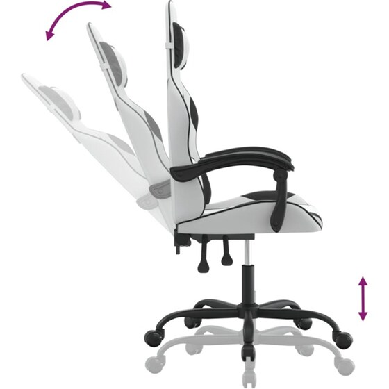 Καρέκλα Gaming VIDAXL 349577 από Τεχνητό Δέρμα - Μαύρη image 8