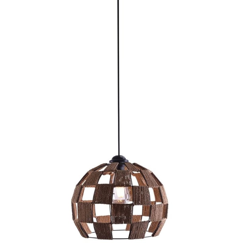 HOMELIGHTING Φωτιστικό Οροφής Μονόφωτο Homelighting Ball Sho Μεταλλικό 20x20x18-120 cm - Καφέ/Μαύρο