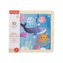 Fisher Price Wooden Jigsaw Puzzle Ocean Theme