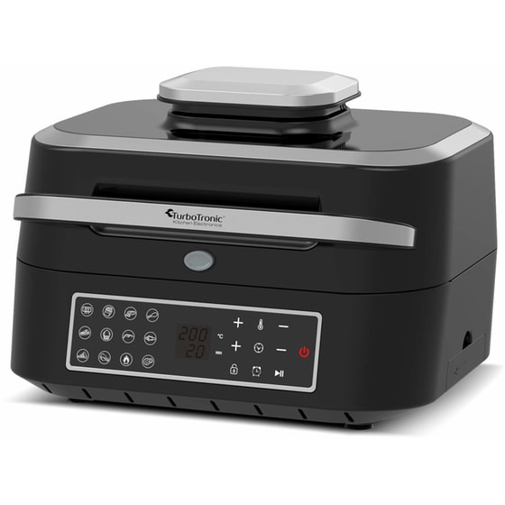 Ψηστιέρα Γκριλιέρα TURBOTRONIC TT-AG700 AIR FRYER GRILL 1800W Μαύρο-Ασημί image 2