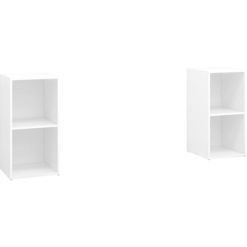 Έπιπλα Τηλεόρασης Vidaxl από Μοριοσανίδα 2τμχ 72x35x36.5cm - Λευκό