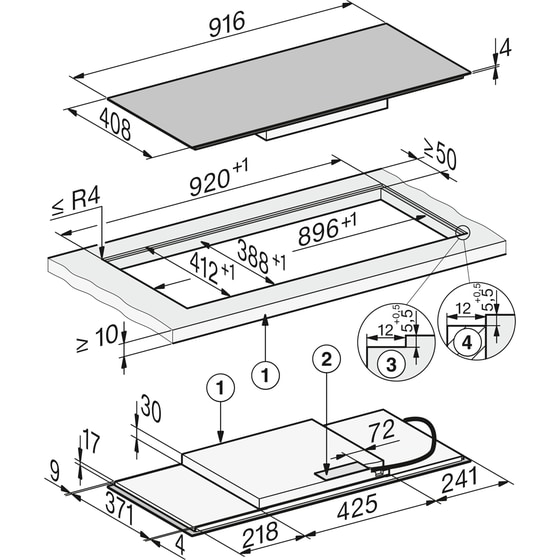 MIELE KM8575 FL 91.6 cm Μαύρο Εστία Επαγωγική Αυτόνομη image 4