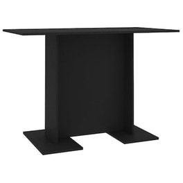 Τραπεζαρία Vidaxl από Μοριοσανίδα  Μαύρη 110x60x75 cm - Μαύρο
