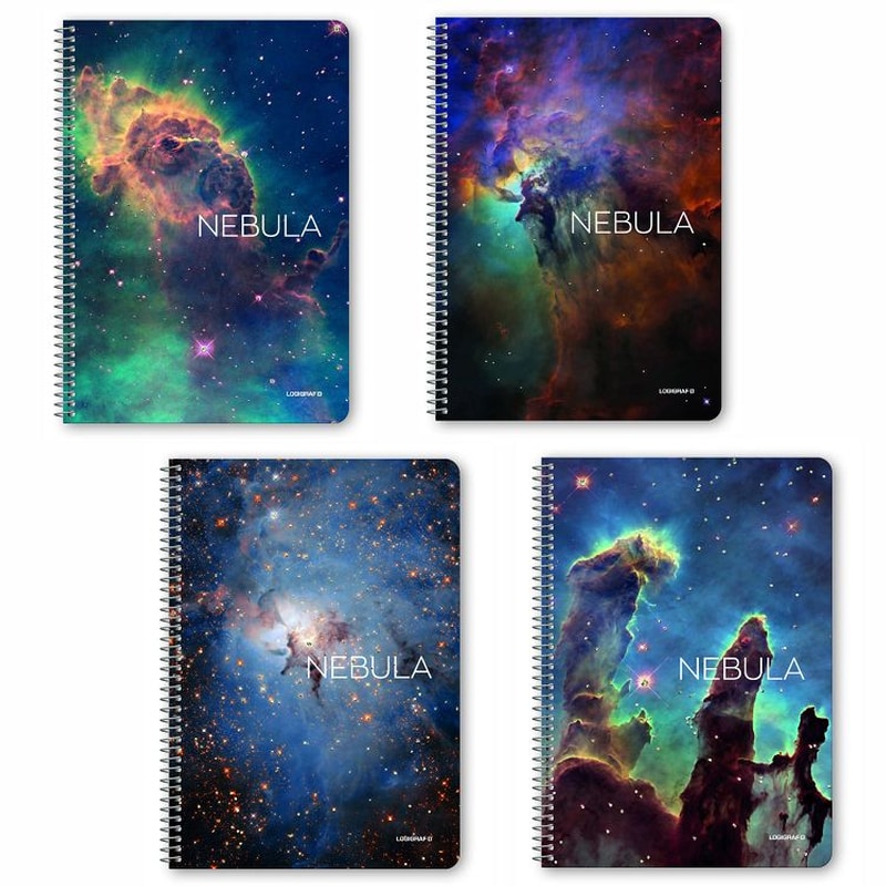 LOGIGRAF Τετράδιο Σπιράλ Nebula Wirelock Α4 2 Θεμάτων (1 Τεμάχιο)