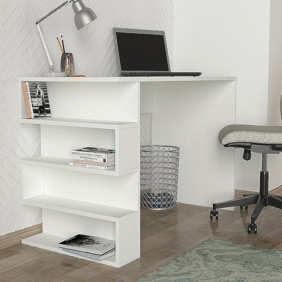 Γραφείο ArteLibre Cleora από Μοριοσανίδα/Μελαμίνη 120x60x74cm - Λευκό image 3