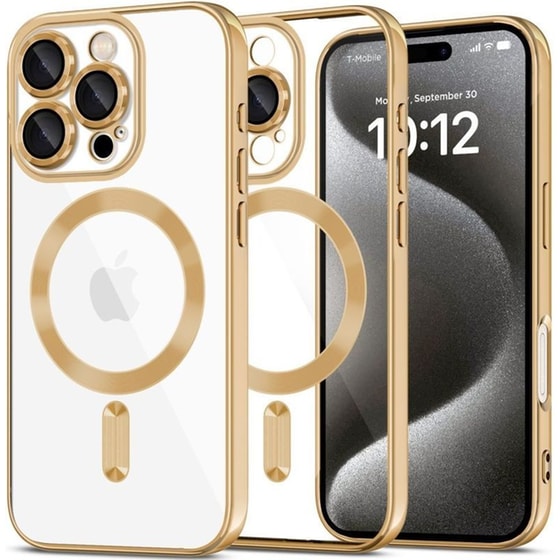 Θήκη Apple iPhone 16 Pro Max - Tech-Protect MagFlex Διάφανη Σιλικόνης με MagSafe - Shiny Gold image 0