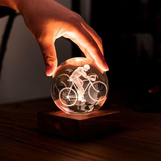 Διακοσμητικό&nbsp;Gingko Crystal&nbsp;Light&nbsp;3D&nbsp;Cyclist image 4