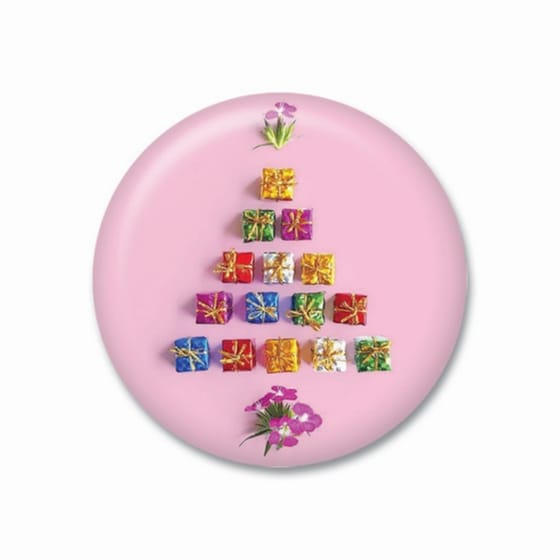 Μαγνητάκι Gnf Xmas 3,8 cm Δέντρο Δώρα Ροζ image 0