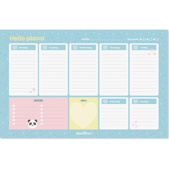 Εβδομαδιαίο English Planner Miquelrius Back2Fun Hello Plans! 40Φ image 3