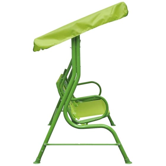 Κούνια Κήπου VidaXL με Σκίαστρο από Χάλυβα 115x75x110 cm - Πράσινη image 2