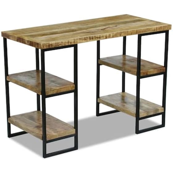 Γραφείο Μελέτης VidaXL από Ξύλο Μάνγκο 110x55cm - Φυσικό image 0