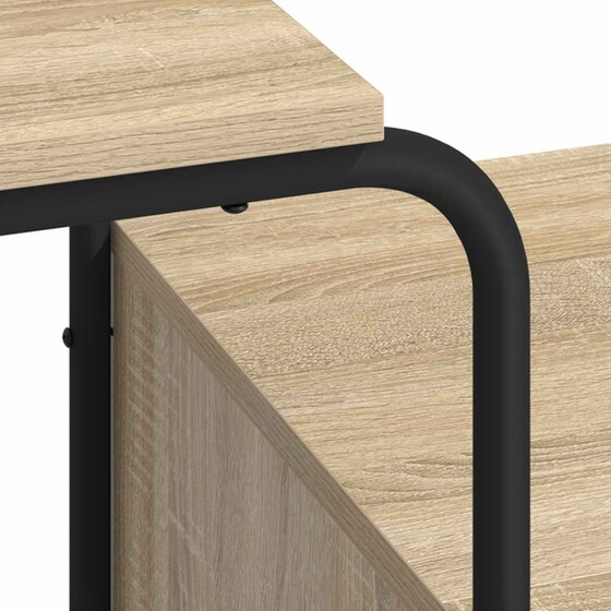 Γραφείο VidaXL με Αποθηκευτικό Χώρο 131,5x50x75,5 cm - Sonoma Δρυς image 6