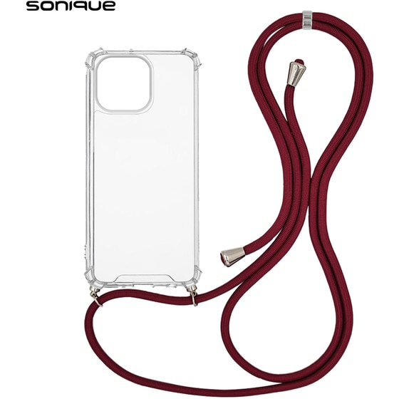 Θήκη Apple iPhone 14 Pro Max - Sonique Armor Clear - Μπορντό image 0