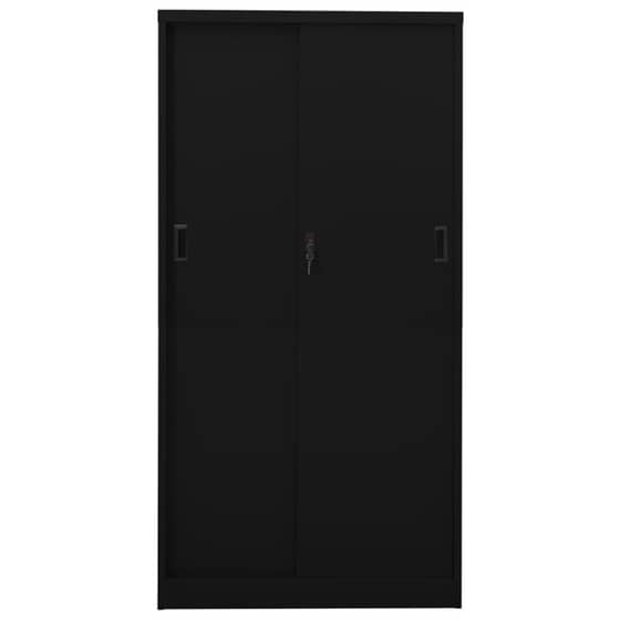 Ντουλάπα Γραφείου VidaXL από Ατσάλι 90x40x180 cm - Μαύρο image 3