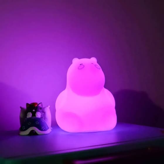 Παιδικό Φωτάκι Νυκτός Led Ango Hippo ANG-215 - Λευκό image 4