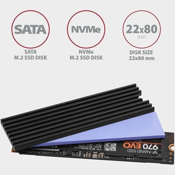 Ψύκτρα SSD M.2 AXAGON CLR-M2L3 image 1