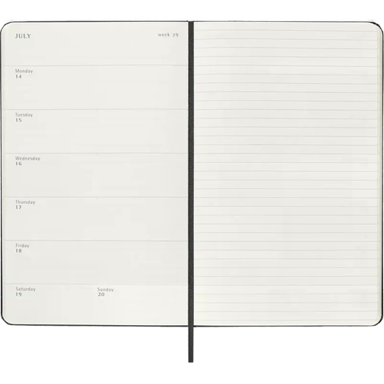 Ημερολόγιο Εβδομαδιαίο Moleskine 2025-2026 18Μ Large Black Hard image 1