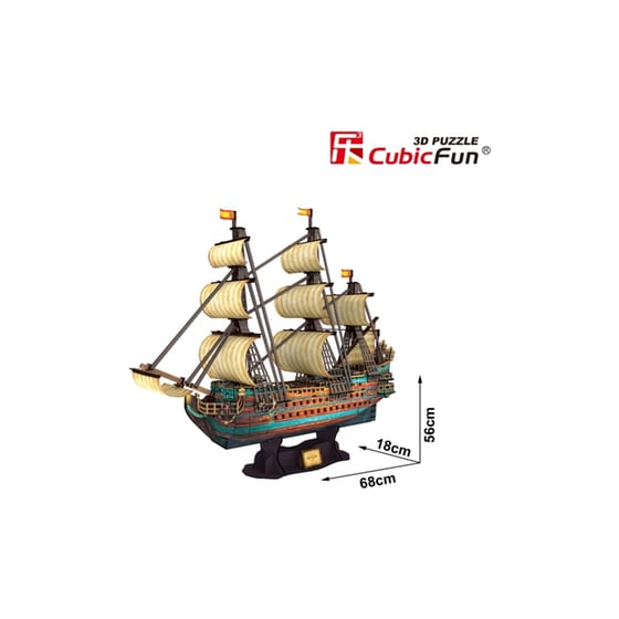 3D Παζλ The Spanish Armada-San Felipe - Cubic Fun - 13 Κομμάτια image 1