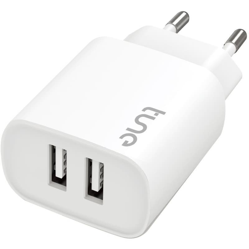 TUNE Φορτιστής Πρίζας Tune Essential 2x USB-A 12W - White