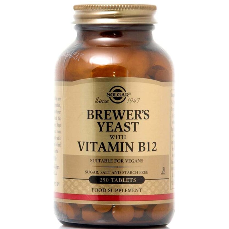 Ειδικό Συμπλήρωμα Διατροφής Solgar Brewer’s Yeast με Vitamin B-12 – 250 ταμπλέτες