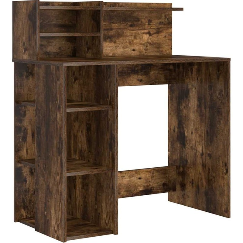 Γραφείο VidaXL από Επεξεργασμένο Ξύλο 90x48x101,5 cm - Καπνιστή Δρυς