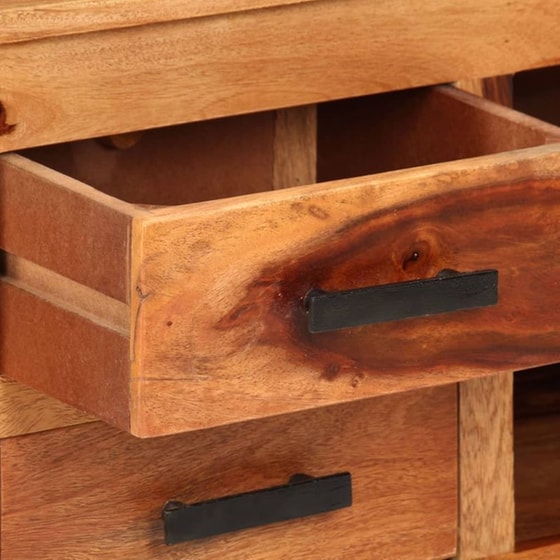 Έπιπλο Τηλεόρασης VidaXL Μασίφ Ξύλο 110x30x40cm - Καφέ image 6