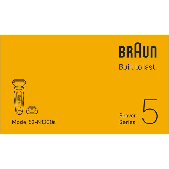 BRAUN 52-N1200S Series 5 Ξυριστική Μηχανή Επαναφορτιζόμενη Μαύρο image 8