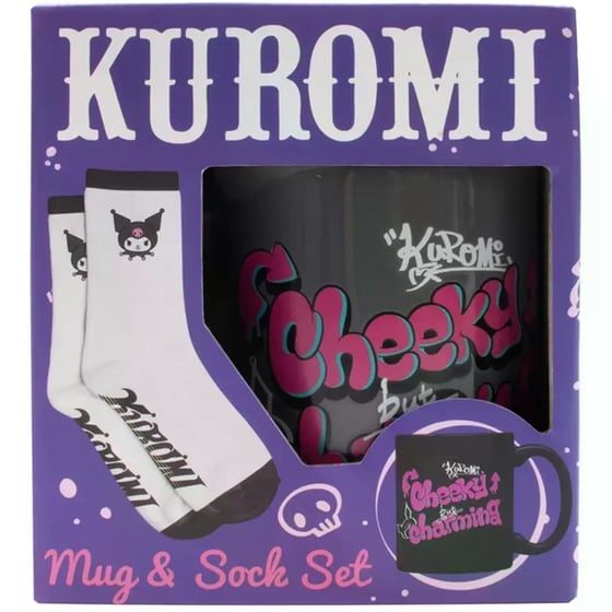 Σετ Κούπα&nbsp;&&nbsp;Κάλτσες&nbsp;Blue Sky Studios Kuromi 325ml image 0