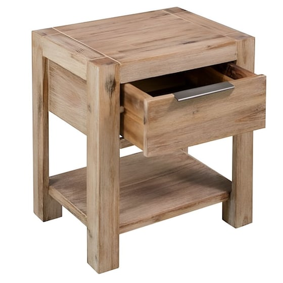 Κομοδίνο Vidaxl Από Μασίφ Ξύλο Ακακίας 2τμχ 40x30x48 cm - Φυσικό image 2