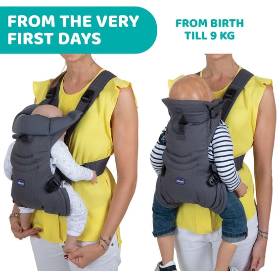 Chicco Μάρσιπος Easy Fit Moon Grey για Παιδί έως 9 kg image 7