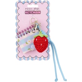 Μπρελόκ Posh+Pop Charm με Mini Σημειωματάριο Strawberry
