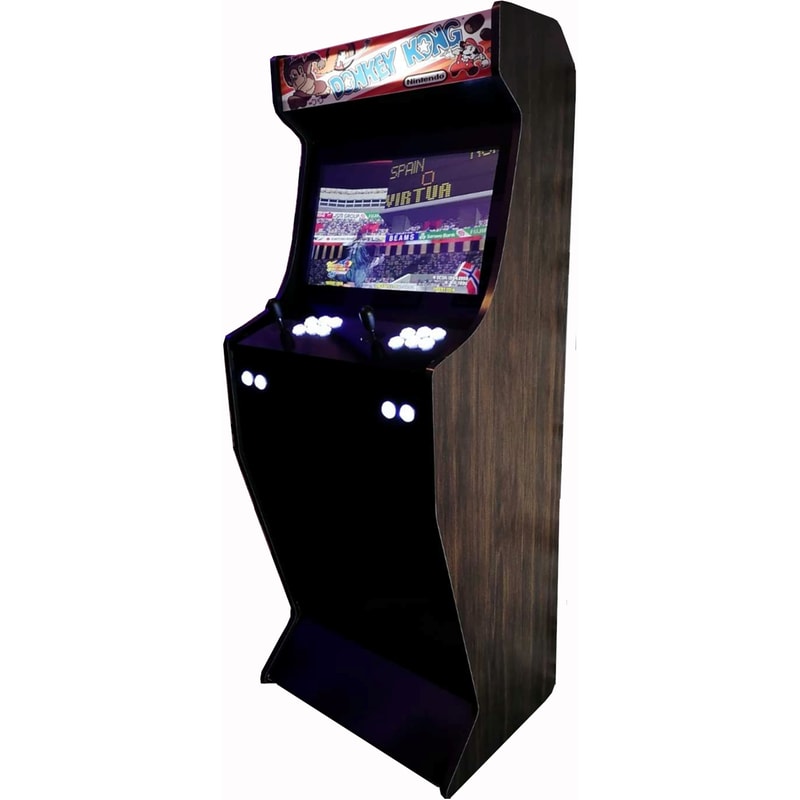 Ρετρό Κονσόλα Up-Right Arcade 24 Donkey Kong Cover με φωτιζόμενα κουμπιά