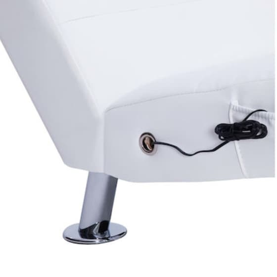 Πολυθρόνα Μασάζ VidaXL από Τεχνητό Δέρμα - Λευκή image 3