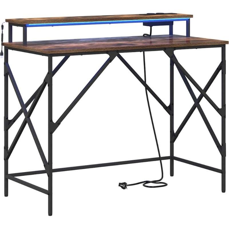 Γραφείο VidaXL από Επεξεργασμένο Ξύλο 100x50x86,5 cm - Καπνιστή Δρυς