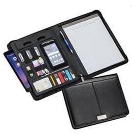 Portfolio Με Φερμουάρ Δερμάτινο Μαύρο Υ35x26.5x5εκ.