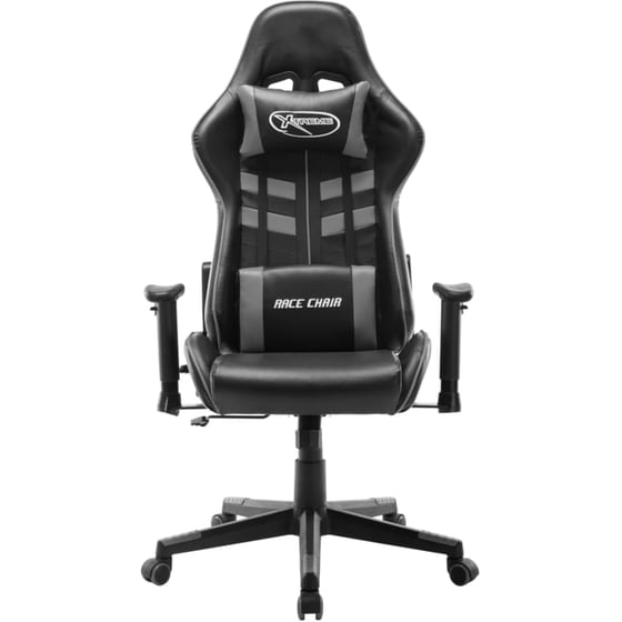 Καρέκλα Gaming VidaXL από Τεχνητό Δέρμα - Μαύρη/Γκρι image 1
