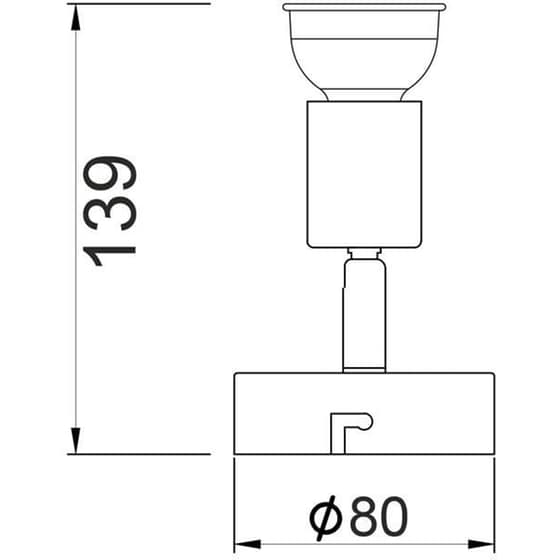 Σποτ Μονόφωτο Aca Trinity Μεταλλικό 8x13.9x8 cm - Λευκό image 1