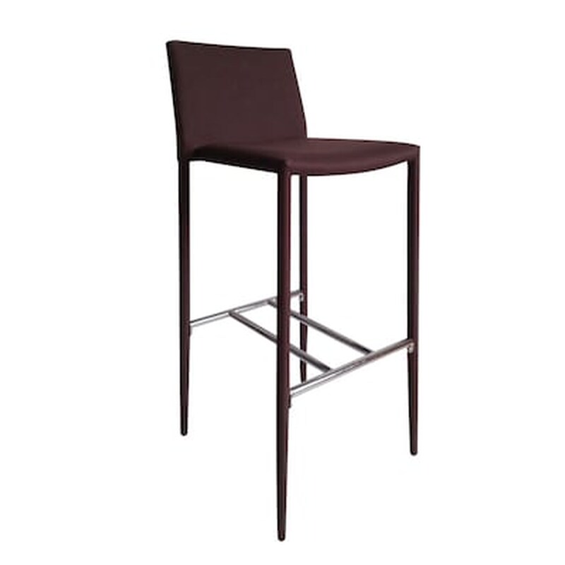 Σκαμπό Μπαρ 4 Τμχ Μεταλλικο Από Αδιαβροχο Υφασμα - Καφε WOODWELL