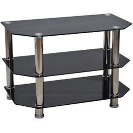 Έπιπλο Τηλεόρασης Esmarket Cherry Pie Γυάλινο 80x45x56cm - Μαύρο
