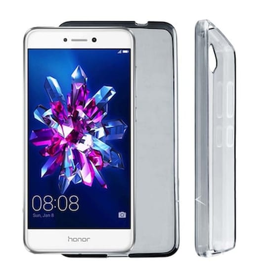 Θήκη Huawei P9 Lite 2017/P8 Lite 2017 - Volte-Tel SlimColor TPU - Διάφανο Γκρι image 0