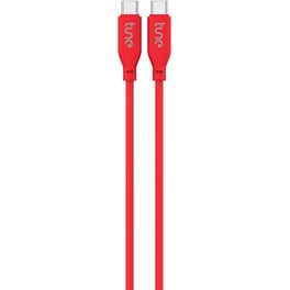 Καλώδιο δεδομένων Tune Techflex Usb-C to Usb-C 1.5m - Red