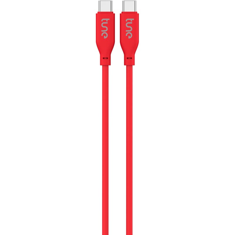 Καλώδιο δεδομένων Tune Techflex Usb-C to Usb-C 1.5m - Red