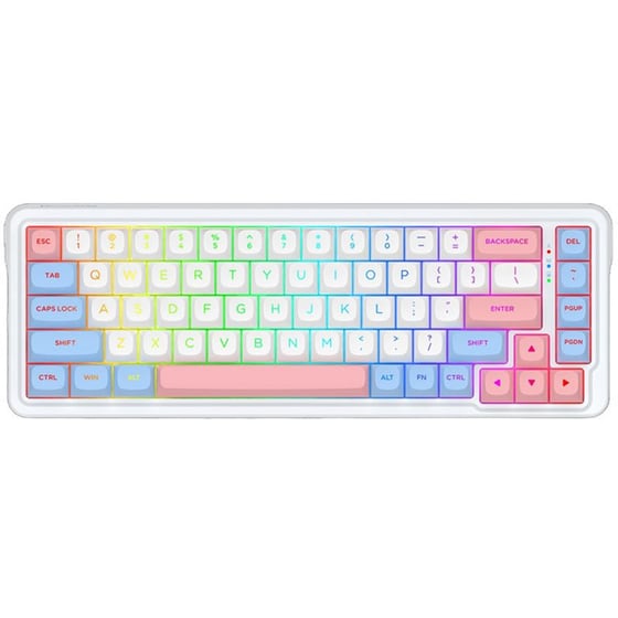 Redragon K709WBP Gaming Μηχανικό Ασύρματο 2.4 GHz/Bluetooth Πληκτρολόγιο RGB Μαύρο (US) image 0