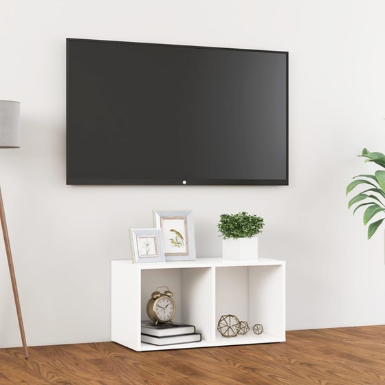 Έπιπλο Τηλεόρασης VidaXL από Μοριοσανίδα 72x35x36.5 cm - Λευκό image 1