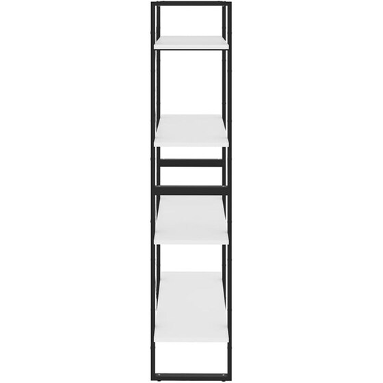 Βιβλιοθήκη VidaXL από Μοριοσανίδα 80x30x140cm - Λευκό/Μαύρο image 2