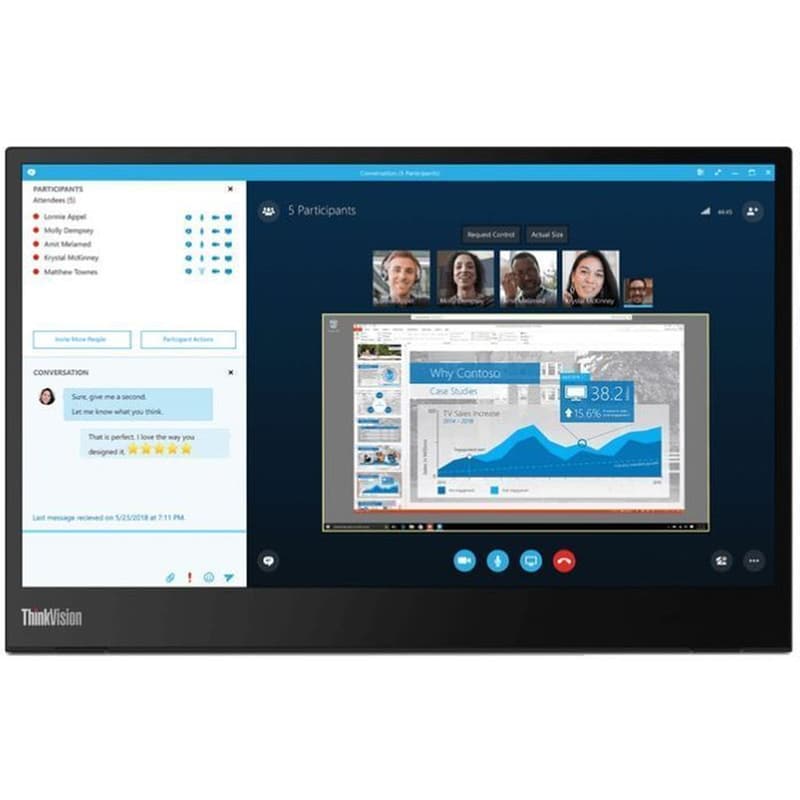 LENOVO Lenovo ThinkVision M14 Portable 14 FHD IPS Flat 60Hz 6ms