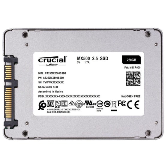 Εσωτερικός Σκληρός Δίσκος SSD Crucial MX500 250GB 2.5" Sata Iii image 1