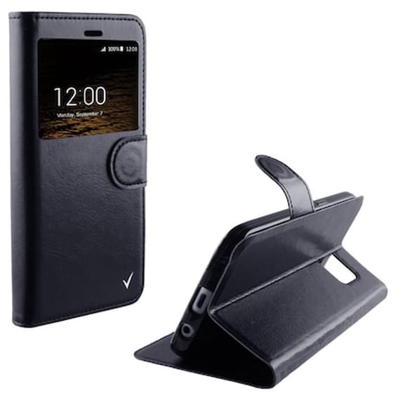 IPH 7 4.7 LTHR TPU VIEW BK STD BLK image 0