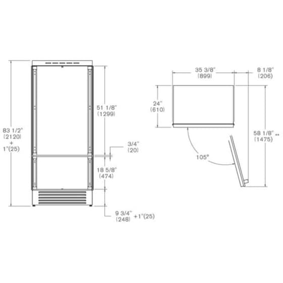 BERTAZZONI REF905BBRPTT/24 Full No Frost 556 Lt Λευκό Πλήρως Εντοιχιζόμενος Ψυγειοκαταψύκτης image 5