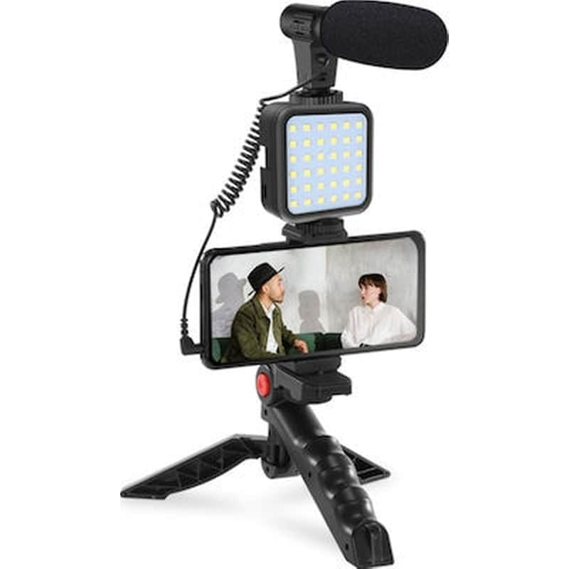 Jumpflash Kit-01lm Camera Microphone With Led Light Is On-camera For Vlog Video Microphone Kit
